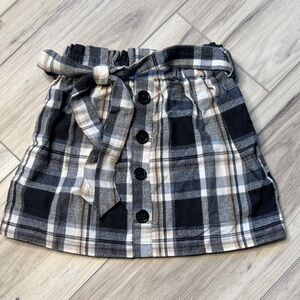 Plaid flannel skirt